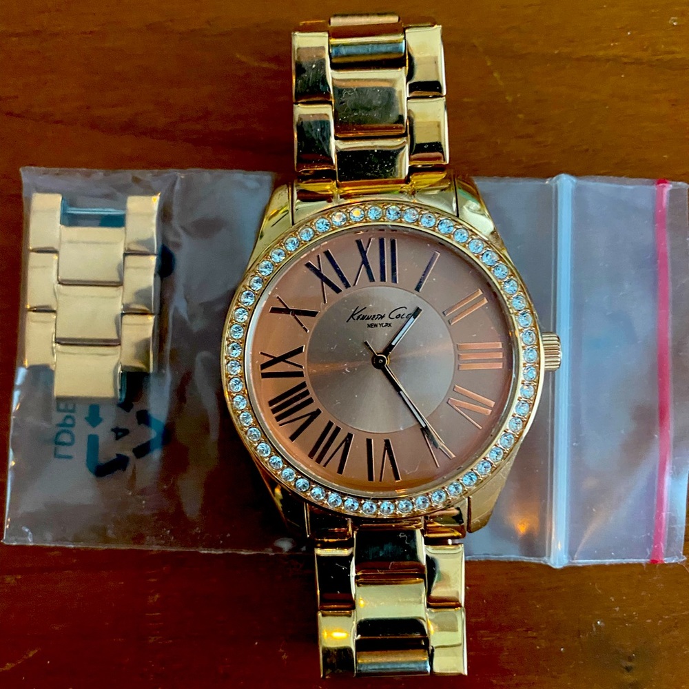 Kenneth Cole New York Rose Gold and Crystal Watch